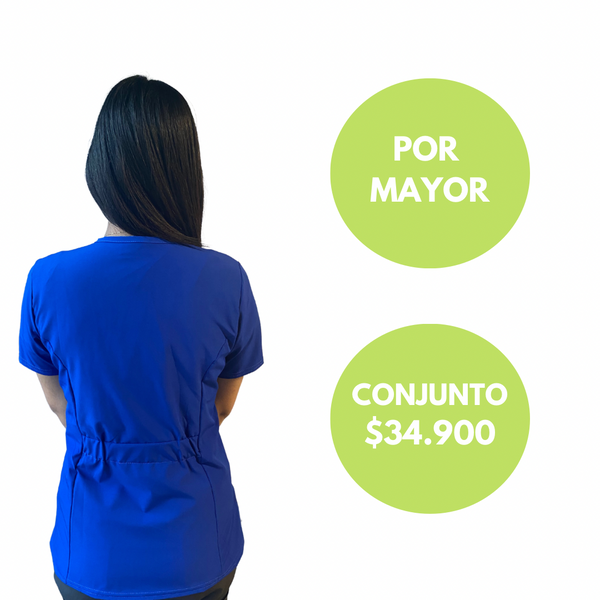 POLERA MUJER RIPHOLIA ANTIFLUIDO AZUL REY 2309