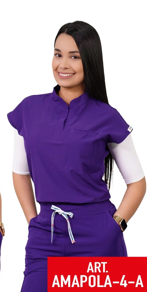 Polera Mujer Ripholia Antifluido Amapola Morado