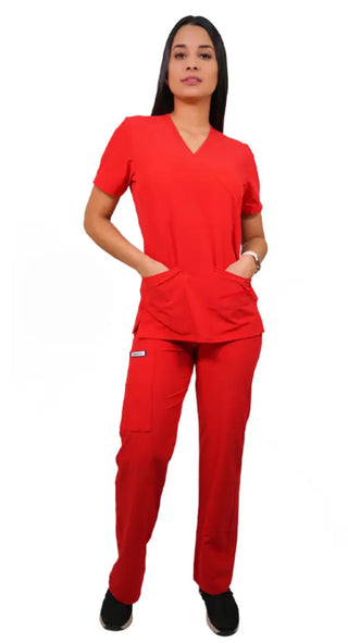 Conjunto Antifluidos Rojo (Pantalon Recto)