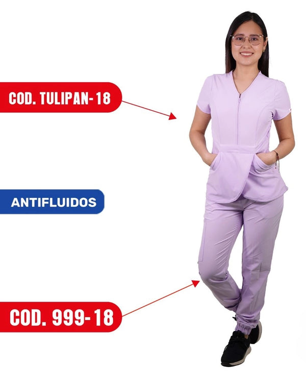 Conjunto Antifluidos Tulipan Lila
