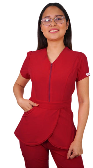Polera Mujer Ripholia Antifluido Tulipan Rojo