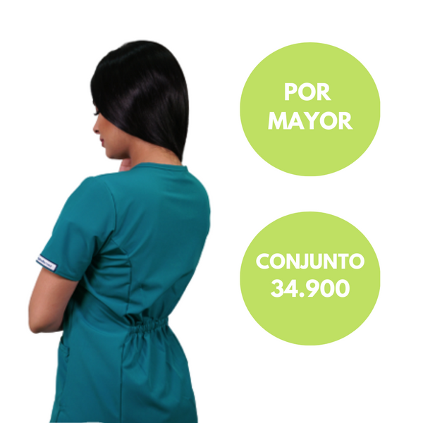 POLERA MUJER RIPHOLIA ANTIFLUIDO VERDE TURQUESA 2333