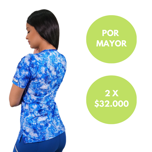 POLERA LYCRA RIPHOLIA AZUL REY 2338