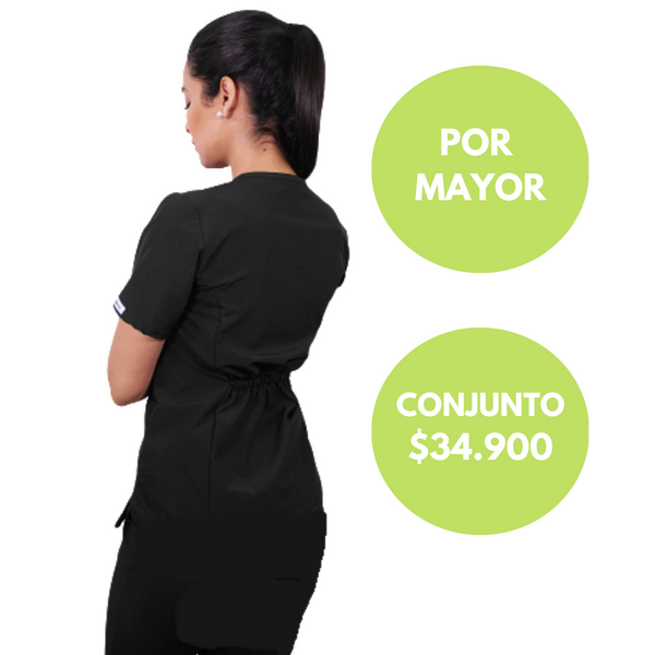 POLERA MUJER RIPHOLIA ANTIFLUIDOS NEGRO 2315